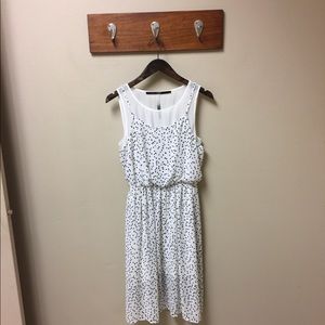 Black and white polka dot Kenzie Midi Dress